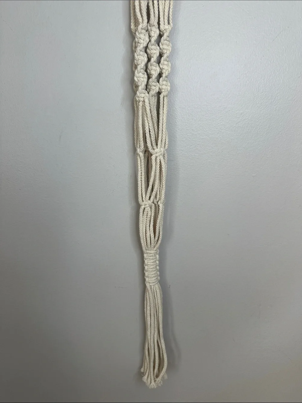 Handmade Macrame Plant Hanger - Cream
